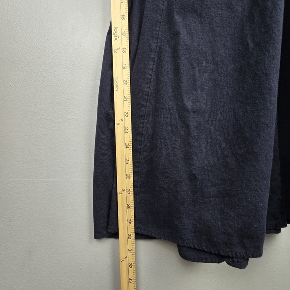 Free People Bom Bom Island Ruffle Mini Dress Cotton Linen Black Womens‎ Size SP - Picture 7 of 16